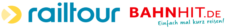 Logo railtour suisse sa und Logo BAHNHIT.DE
