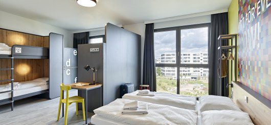 Beispielbild 6-Bett-Zimmer, © MEININGER Shared Services GmbH