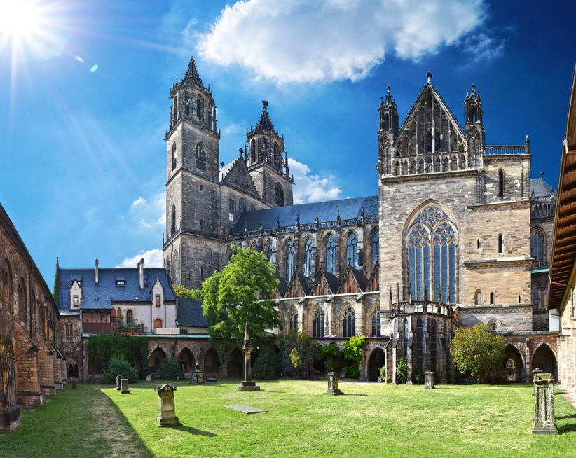 Dom Magdeburg bei Sonnenlicht.