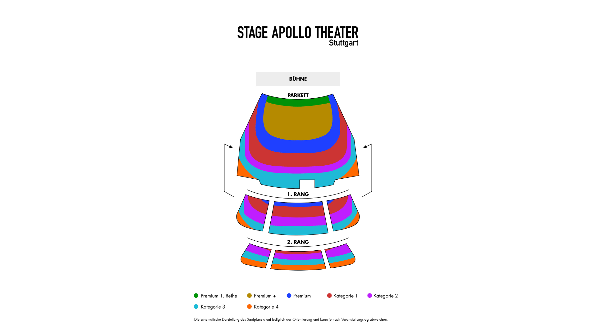 Preis- und Platzinformationen Saalplan – Stage Apollo Theater