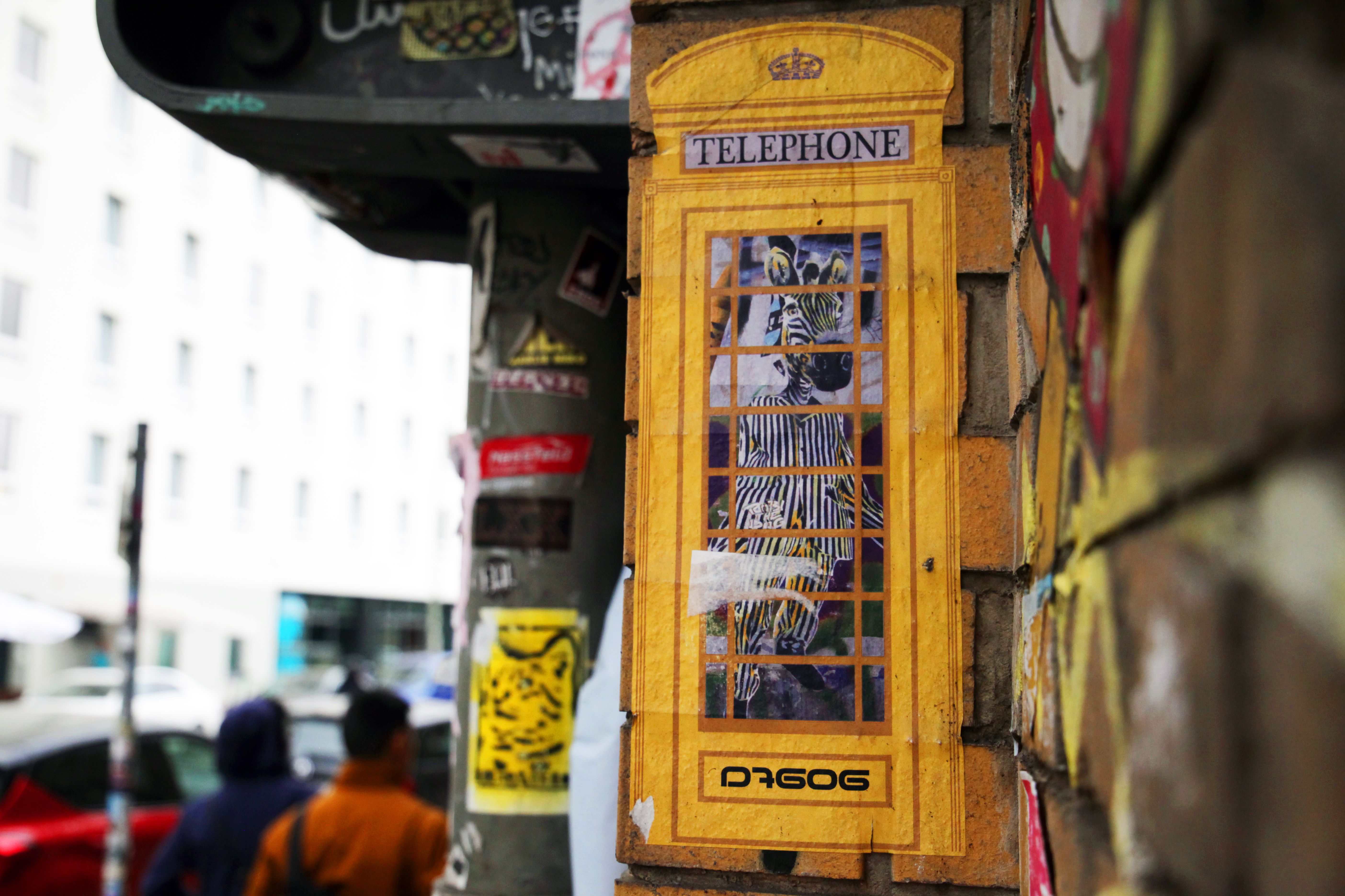 Street Art Zebra Phonebox