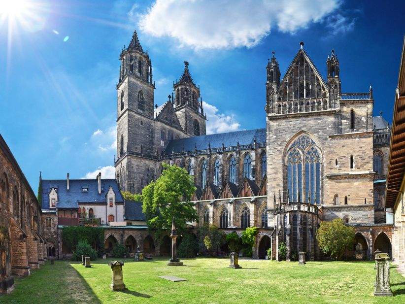 Dom Magdeburg bei Sonnenlicht.