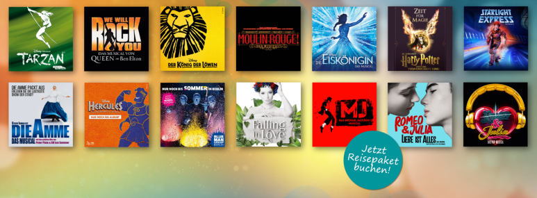 Übersicht Musicals Mai 2025, © ATG, Stage Entertainment