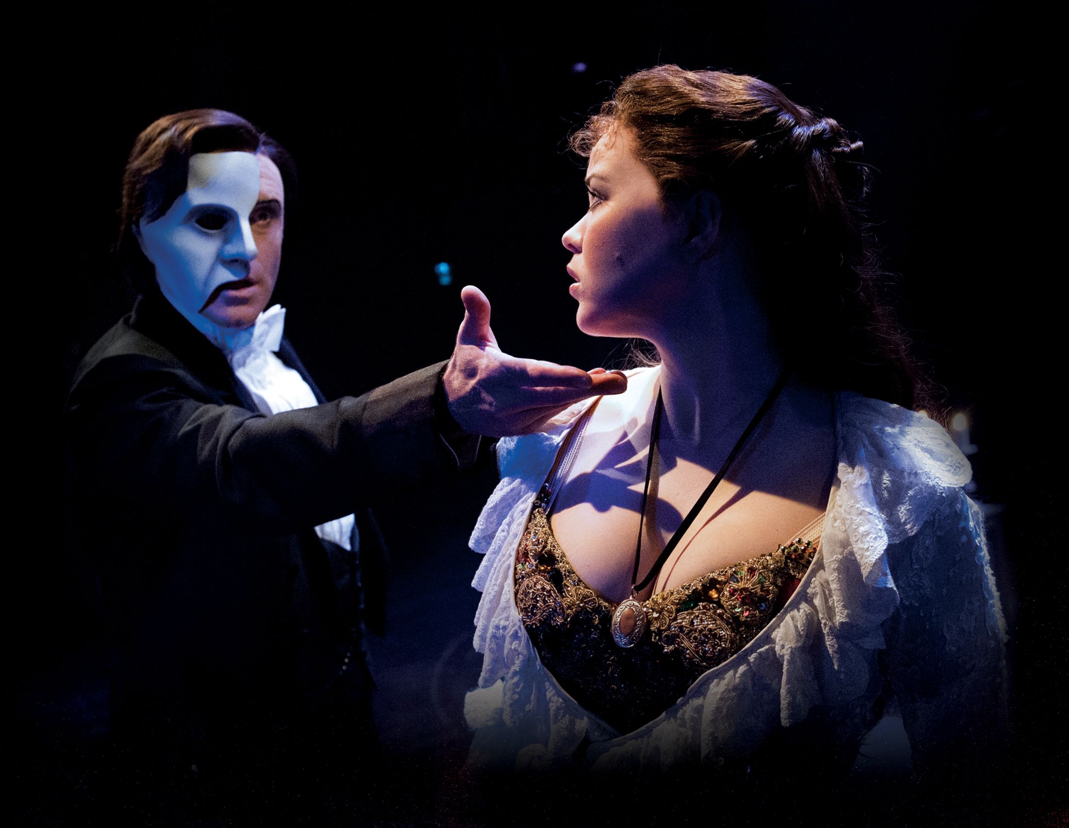 Das Phantom und Christine in Nahaufnahme