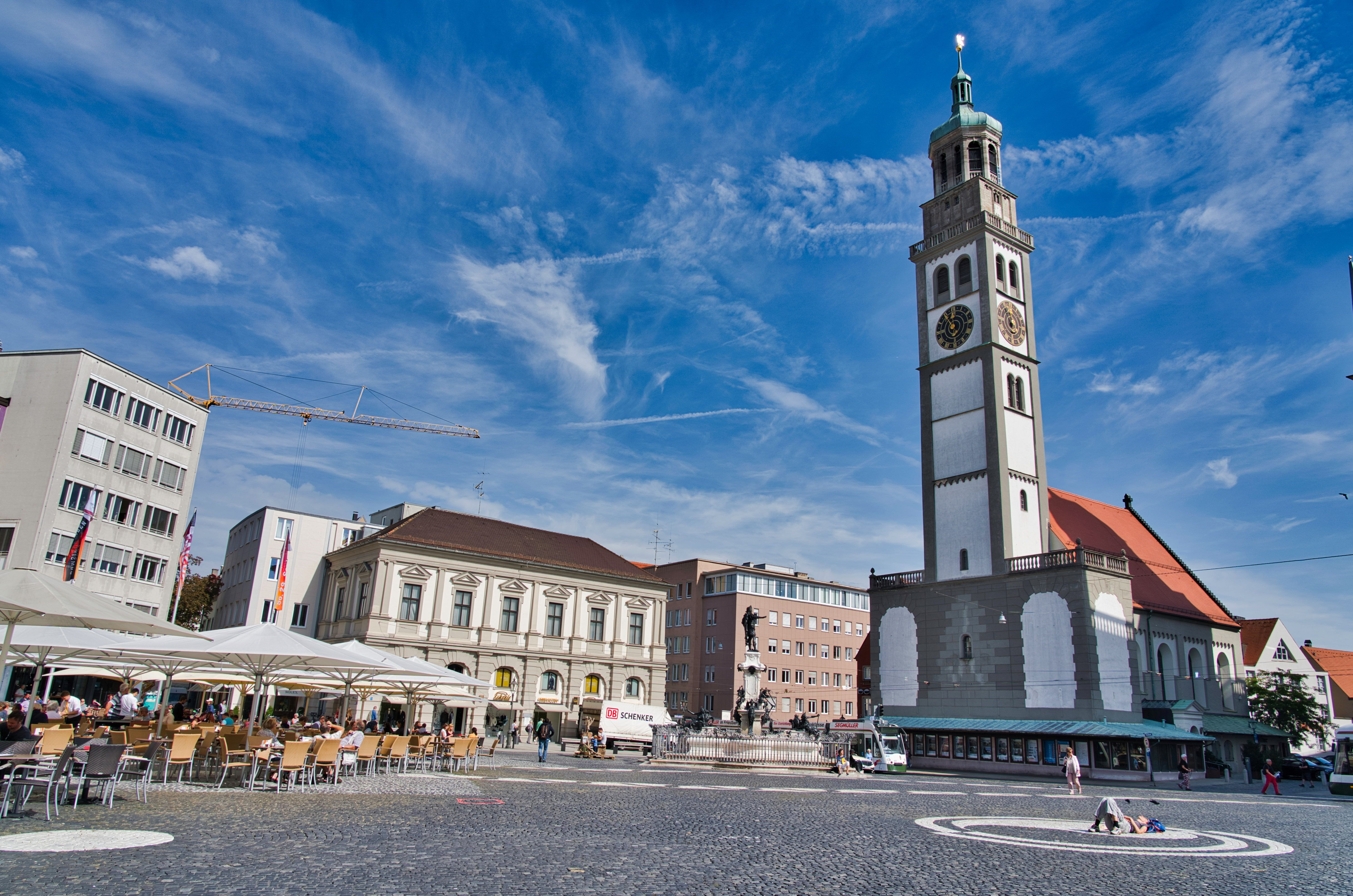 Perlachturm beim Augsburger Rathaus