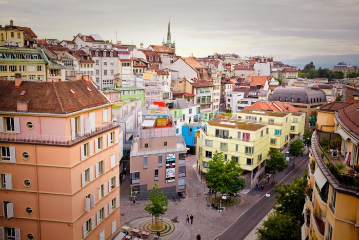Stadtteil Rotillon aus der Vogelperspektive