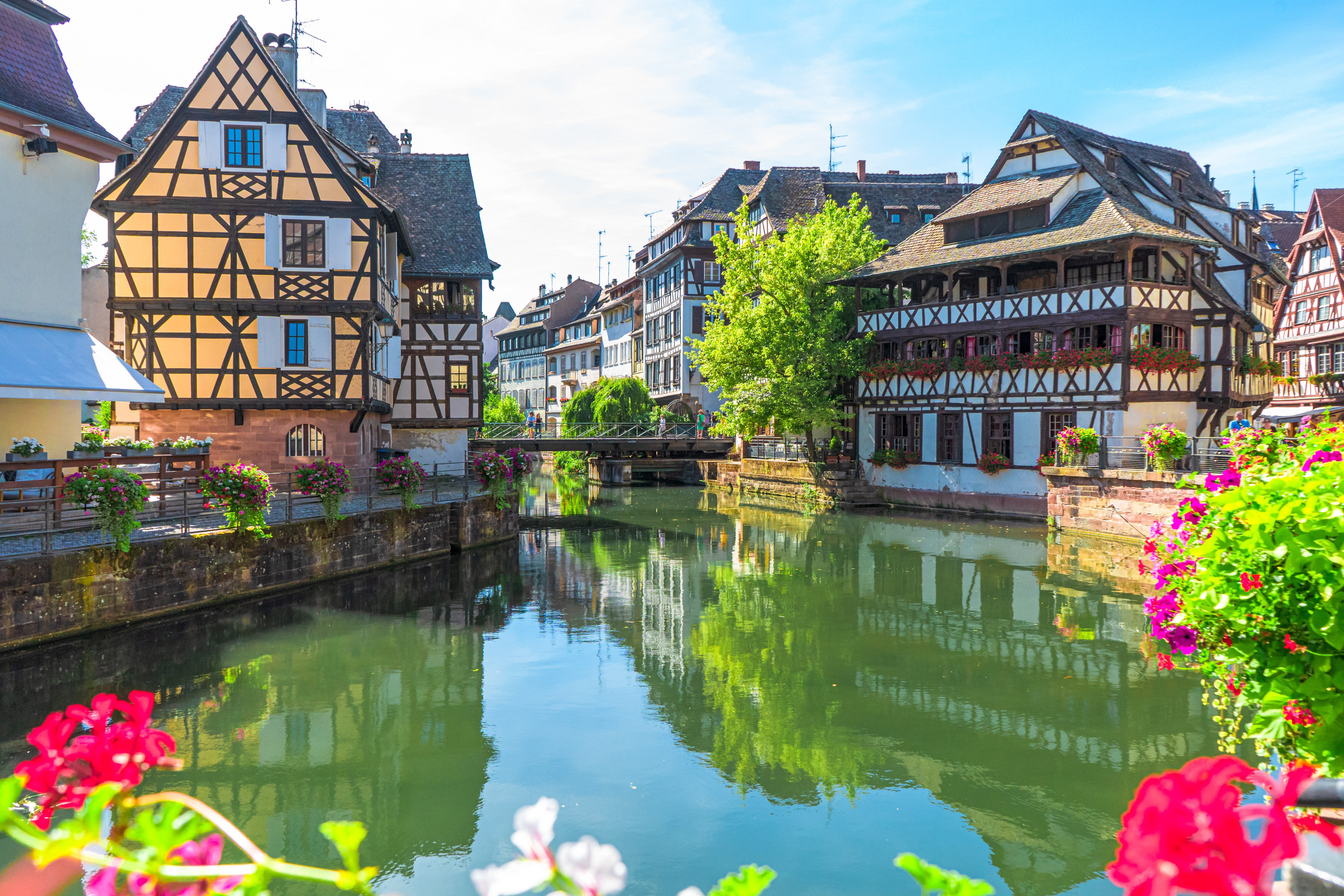 Häuser am Fluß III in Straßburg