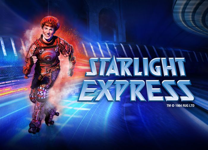 Logo des Musicals Starlight Express 2024 mit der Figur Rusty