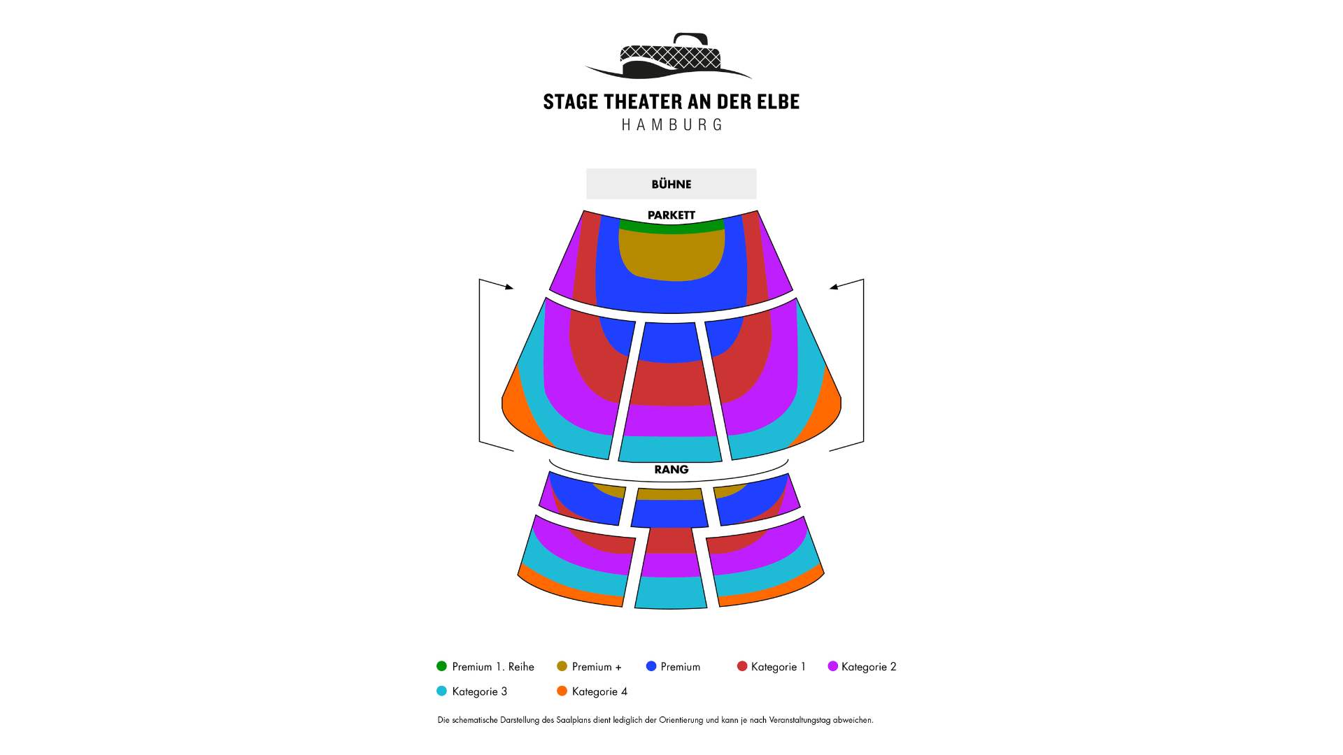 Informationen zu Preiskategorien und Saalplan – Stage Theater an der Elbe Hamburg