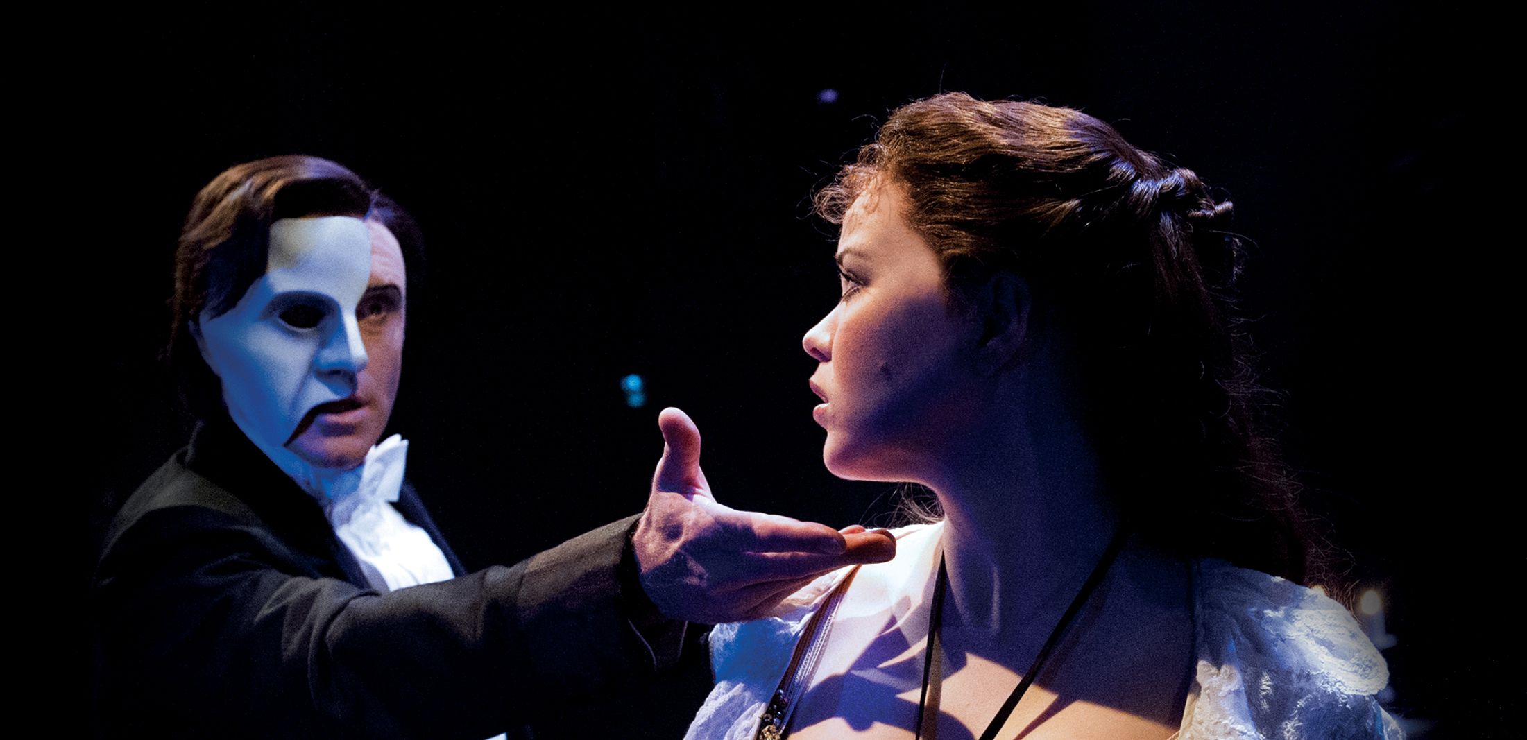 Das Phantom und Christine in Nahaufnahme