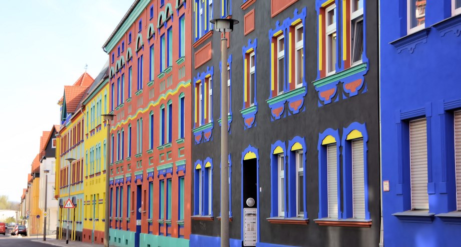 Magdeburg bunte Fassaden, © Getty Images Heiko Küverling