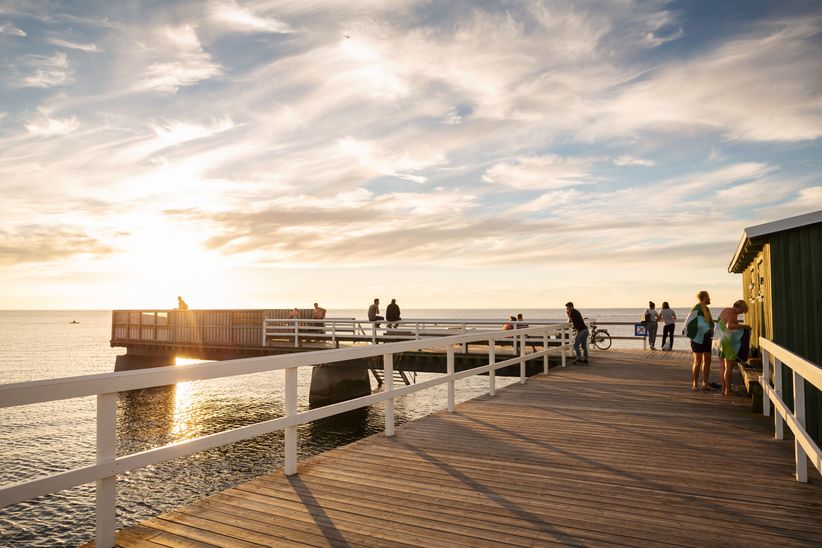 Badesteg in Malmö am Meer.