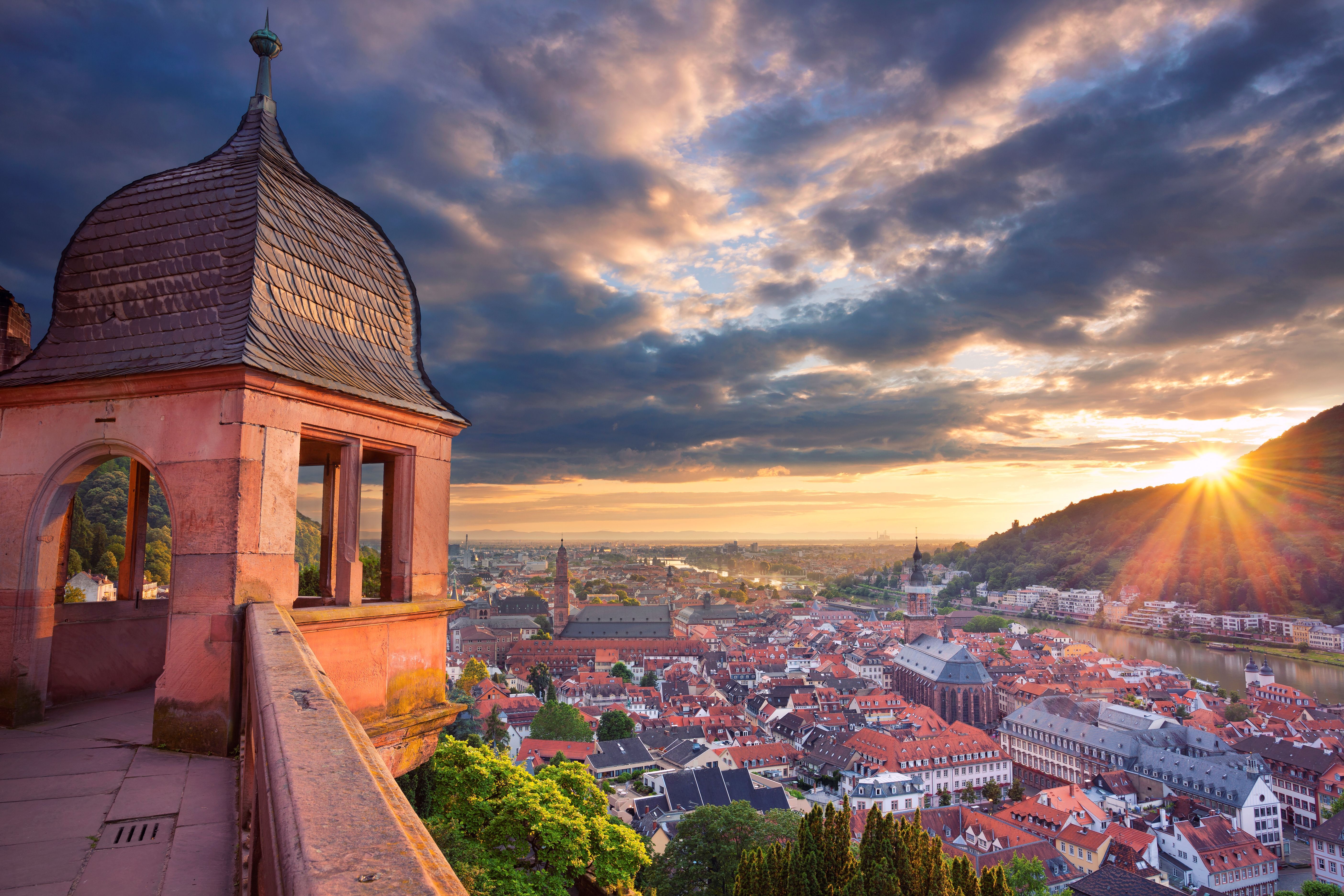 Panorama über die Altstadt in Heidelberg