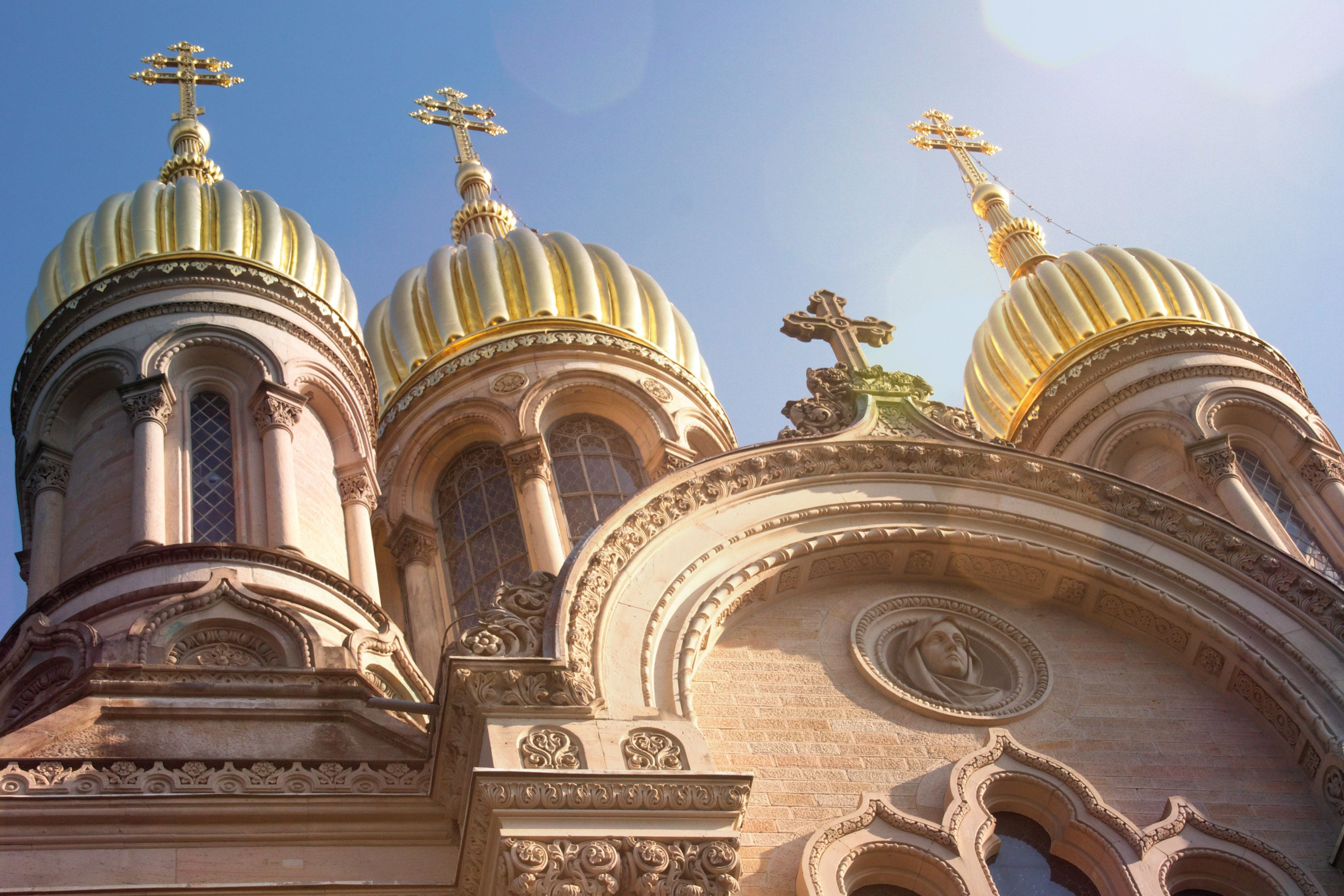 Türme der Russisch-orthodoxen Kirche in Wiesbaden
