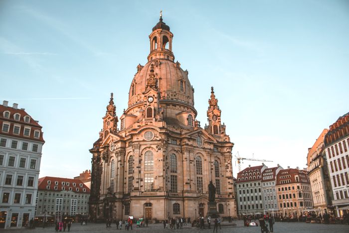 Blick auf die Frauenkirche in Dresden von vorne
