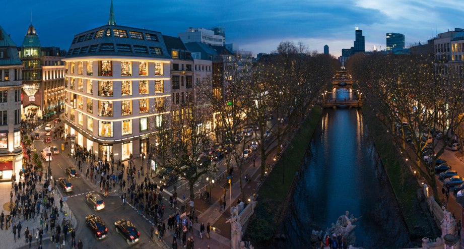 Panorama der Königsallee in Düsseldorf, © Düsseldorf Tourismus GmbH, Foto: Andreas Jung