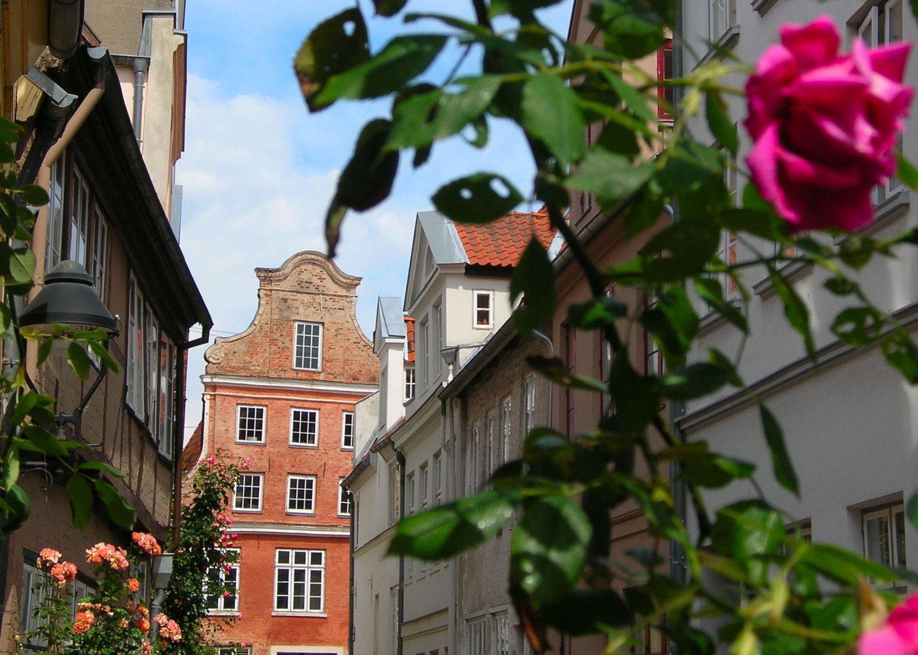 Romantischer Blick auf die Altstadt von Lübeck