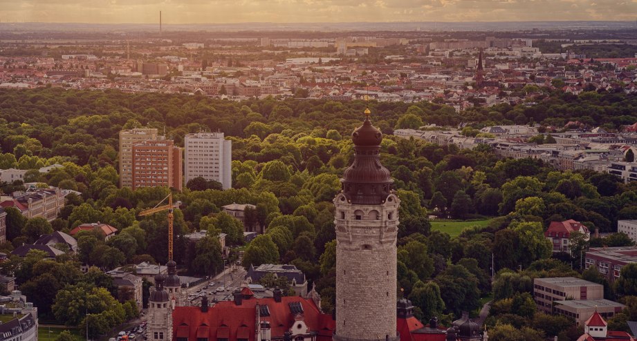 Panorama von Leipzig. - BAHNHIT.DE, © getty, Foto: Oliver Helbig / EyeEm