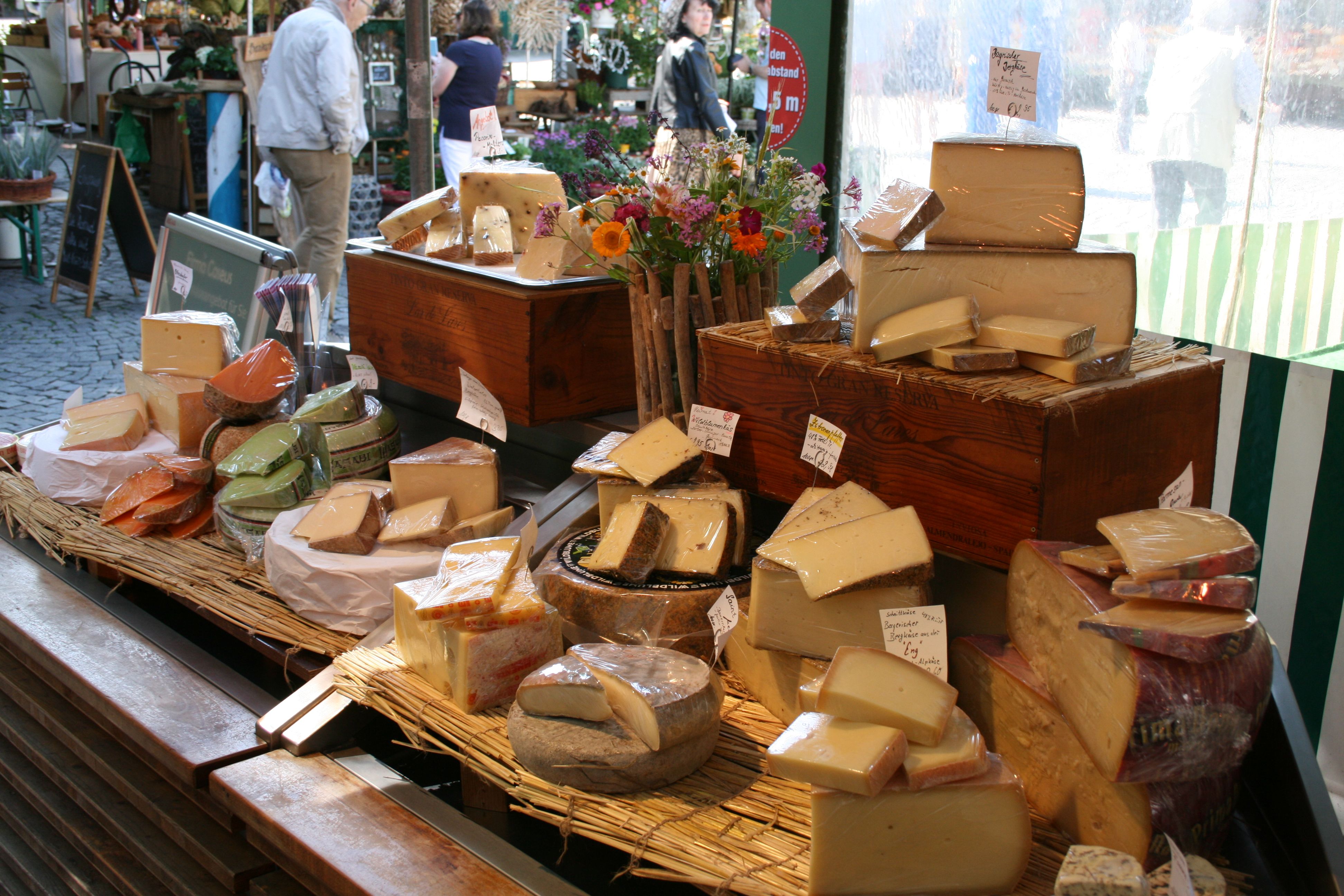 Käsestand auf dem Viktualienmarkt