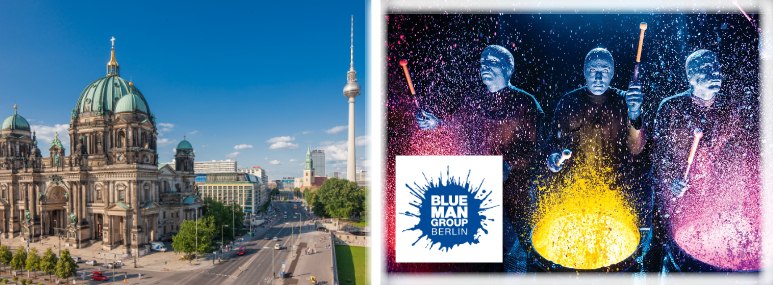 Musicalreise nach Berlin mit der BLUE MAN GPOUP, © GettyImages, Massimo Borchi Atlantide Phototravel &amp; Stage-Entertaiment