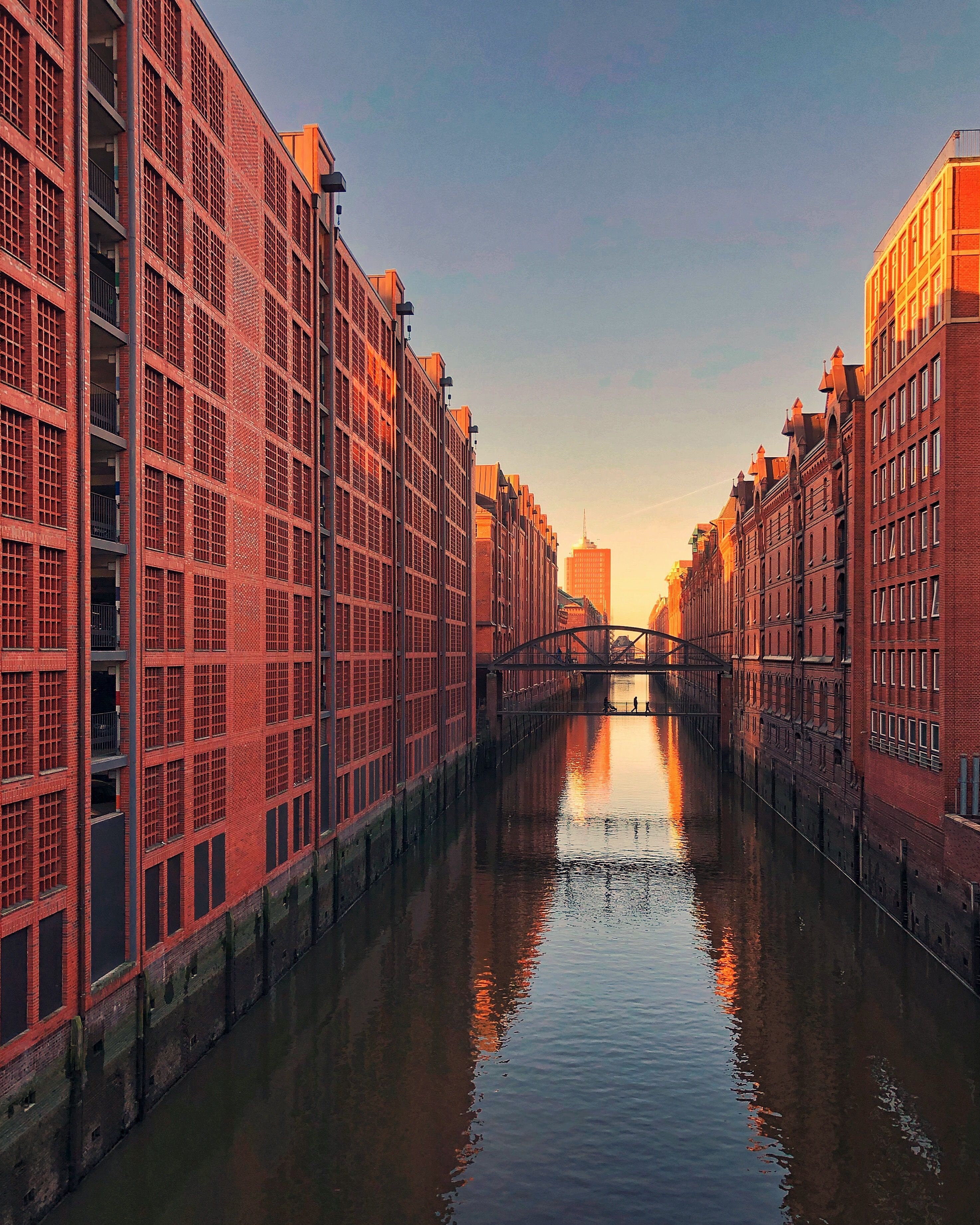 Speicherstadt beim Sonnenuntergang