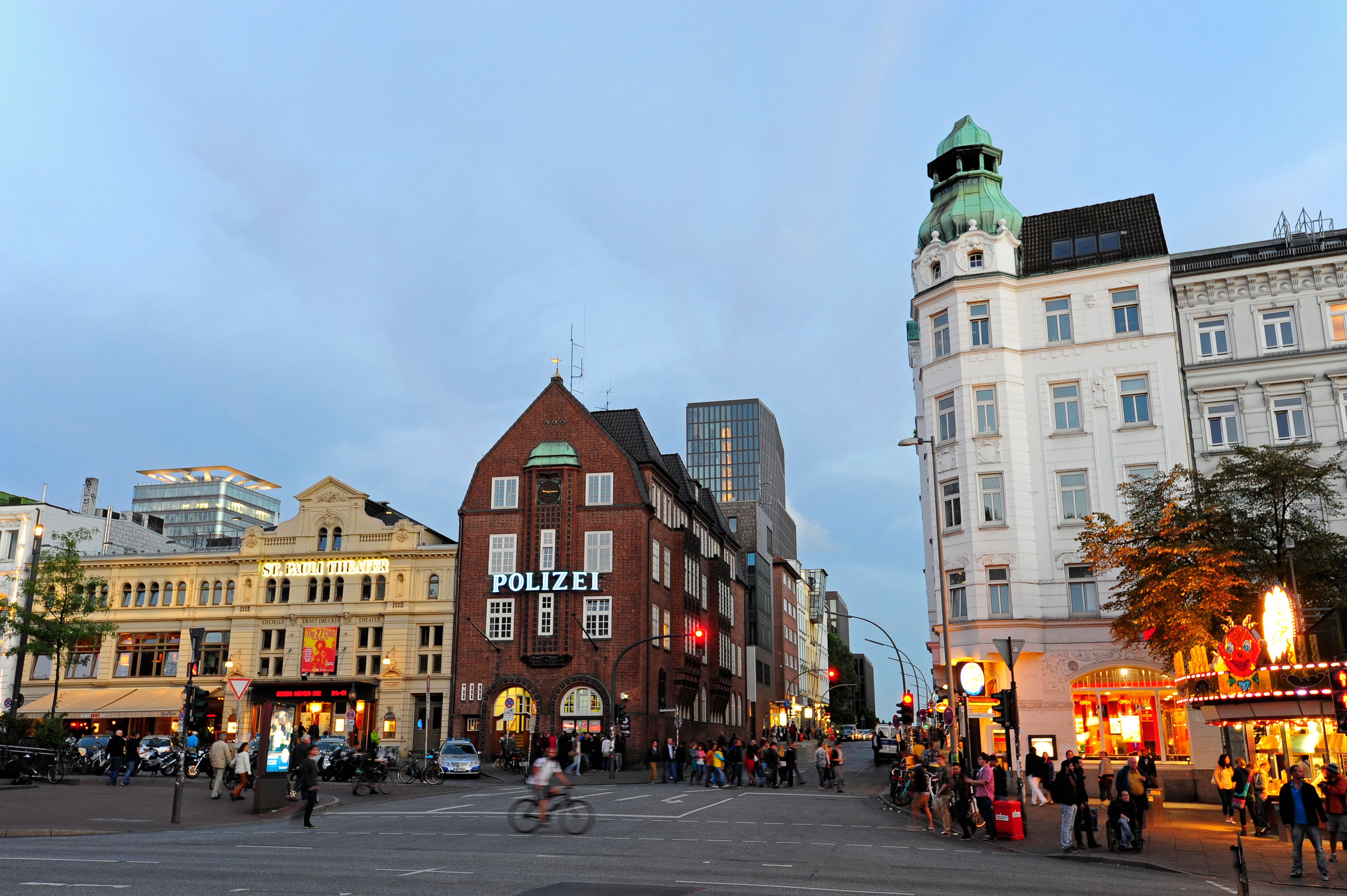 Hamburg Viertel im Abendlicht