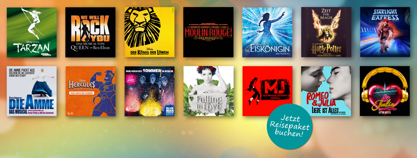 Übersicht Musicals Mai 2025, © ATG, Stage Entertainment